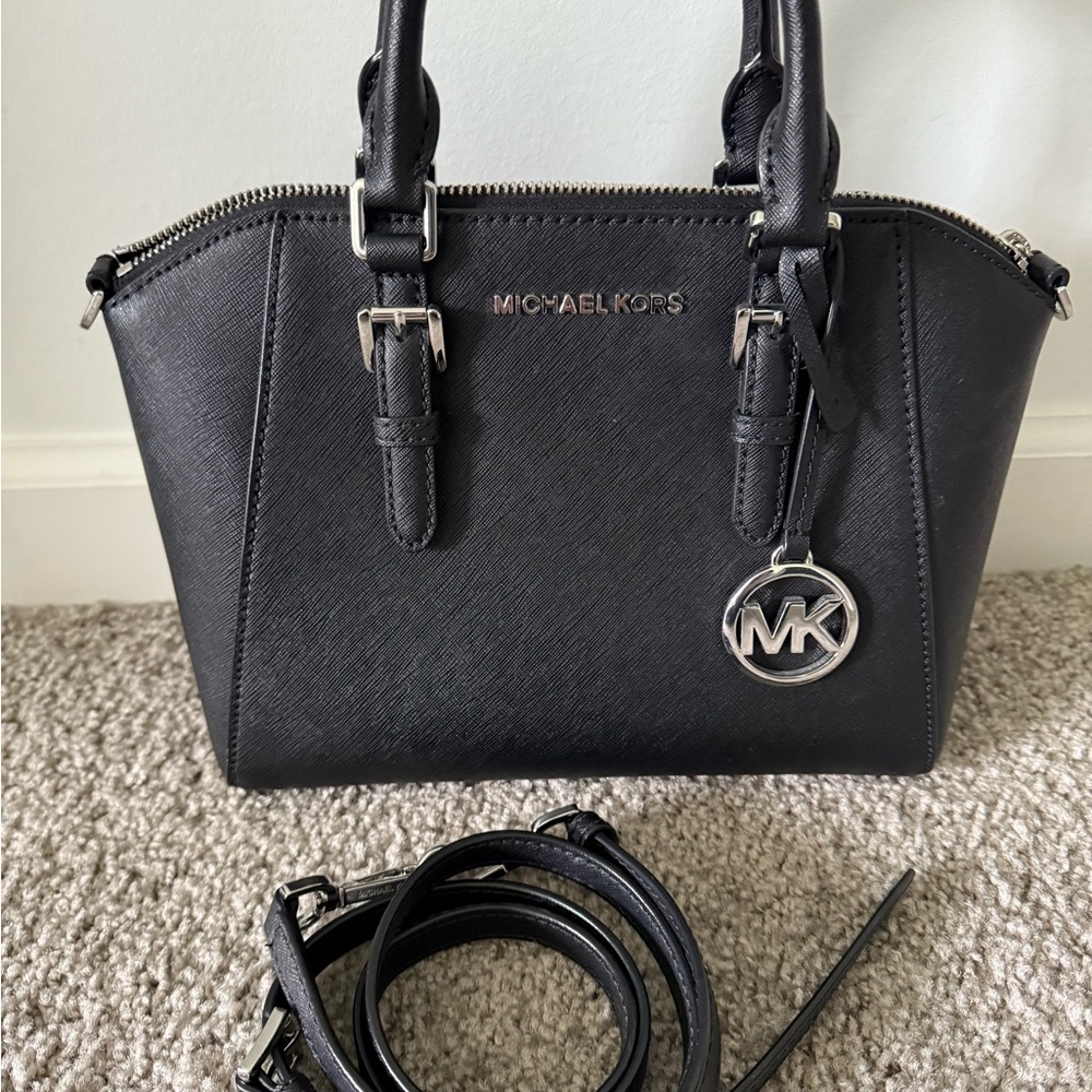 Michael Kors Ciara Black Leather Handbag 👜